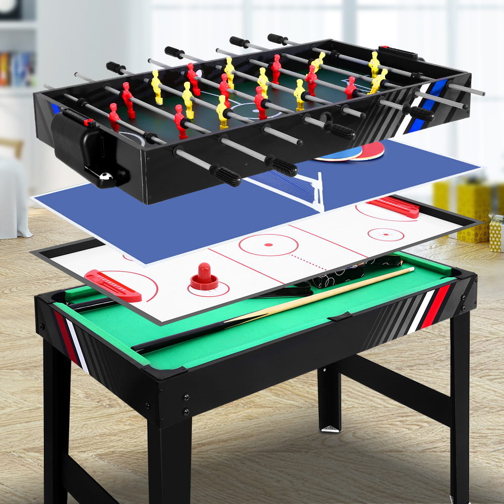 rotating air hockey pool table foosbal