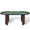 10-Player Poker Table with Dealer Area and Chip Tray Green