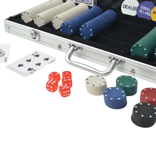 Poker Set with 500 Chips Aluminium