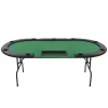 9-Player Folding Poker Table 3 Fold Oval Green