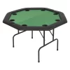 8-Player Folding Poker Table 2 Fold Octagonal Green