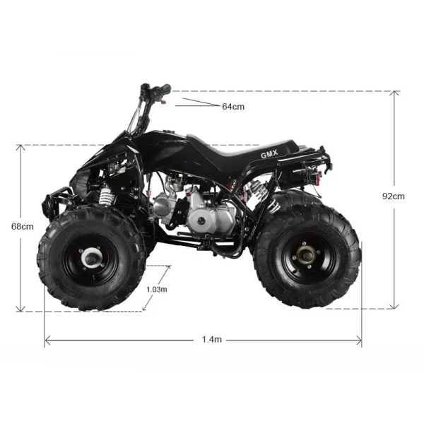 GMX 110cc The Beast Sports Quad Bike – Black